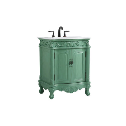 27 inch Single Bathroom vanity in vintage mint