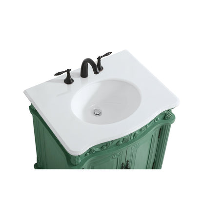27 inch Single Bathroom vanity in vintage mint