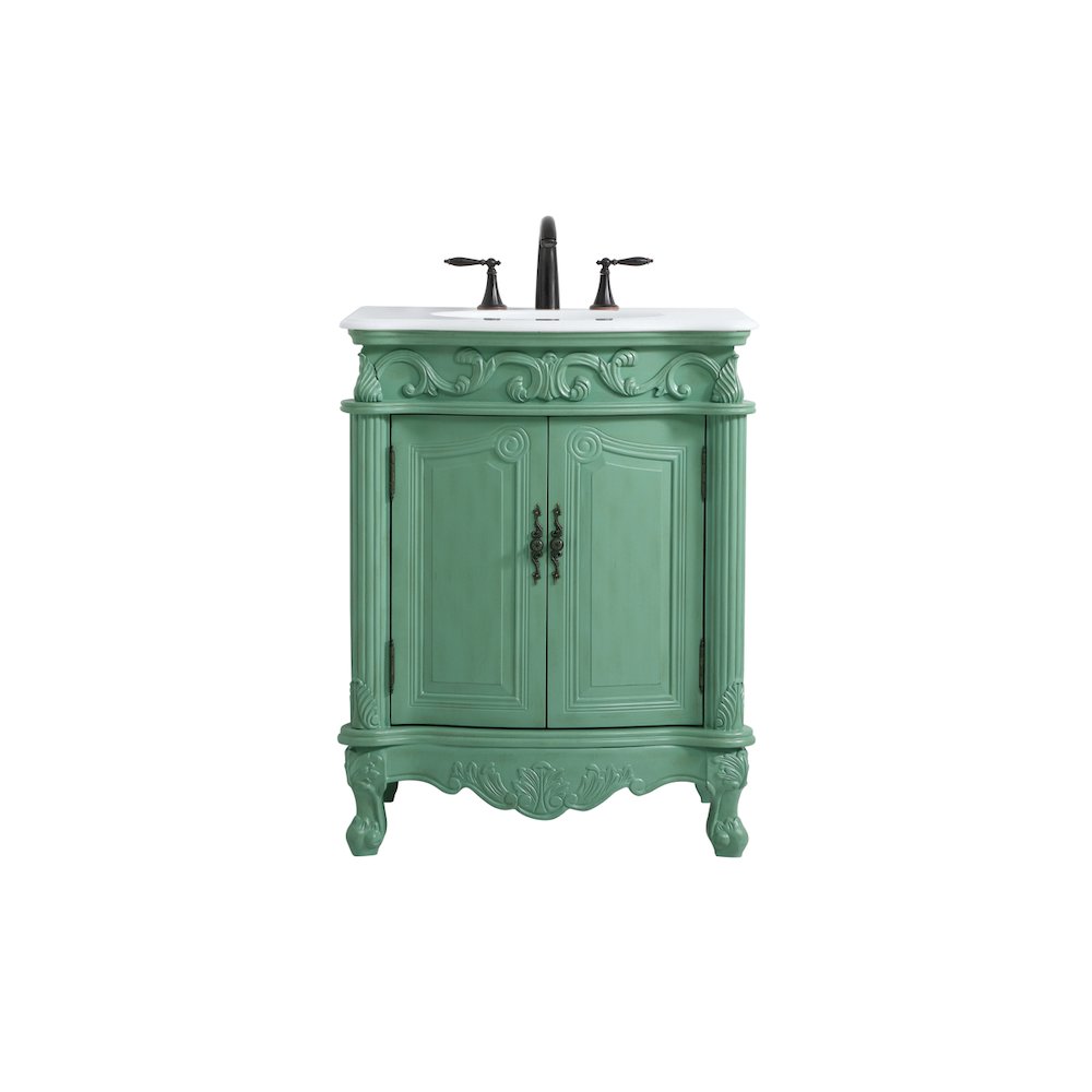 27 inch Single Bathroom vanity in vintage mint