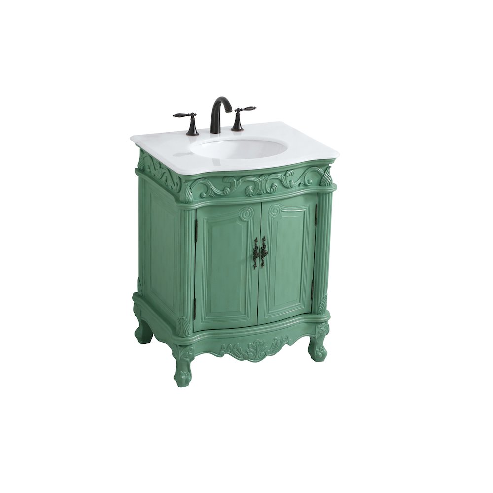 27 inch Single Bathroom vanity in vintage mint