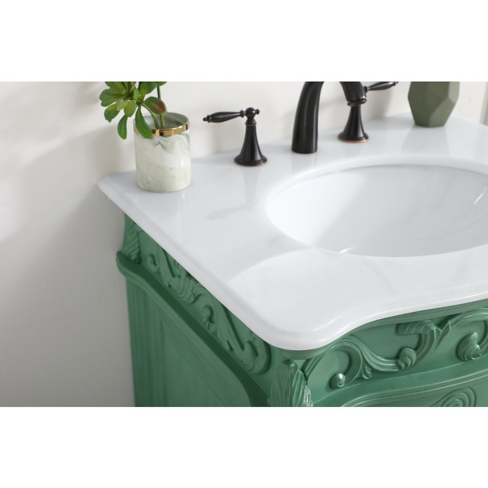 27 inch Single Bathroom vanity in vintage mint