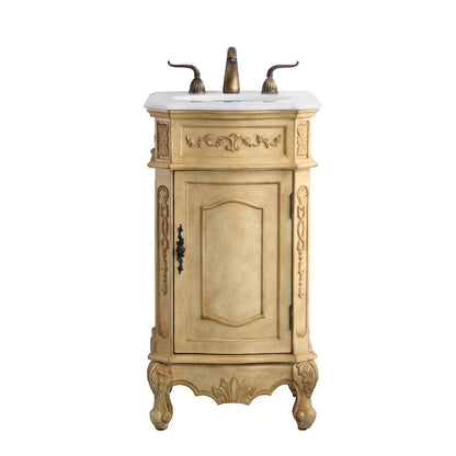 24 inch Single Bathroom vanity in Antique Beige