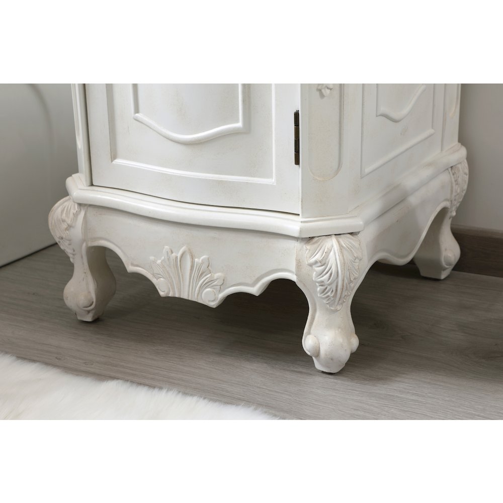 19 inch Single Bathroom vanity in antique white