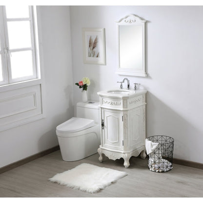 19 inch Single Bathroom vanity in antique white