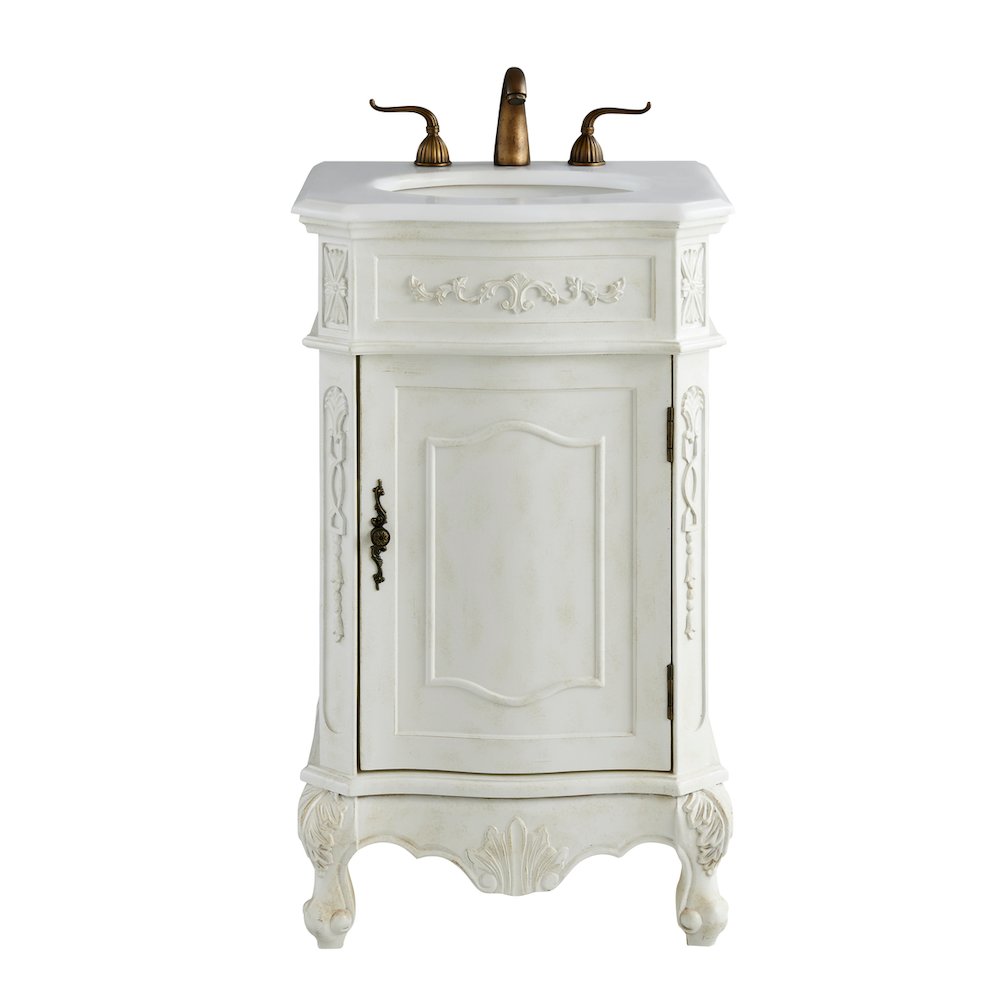 21 inch Single Bathroom vanity in Antique White