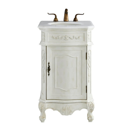 21 inch Single Bathroom vanity in Antique White