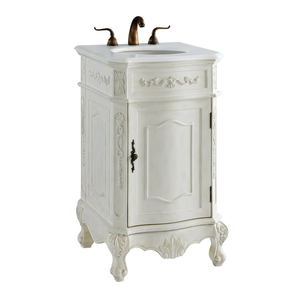 21 inch Single Bathroom vanity in Antique White