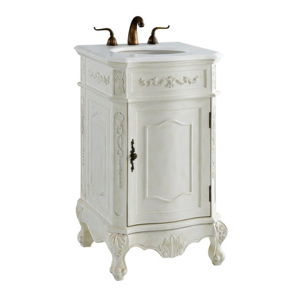 21 inch Single Bathroom vanity in Antique White
