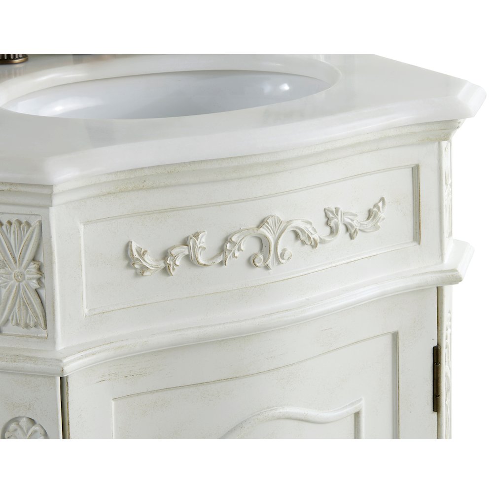 21 inch Single Bathroom vanity in Antique White