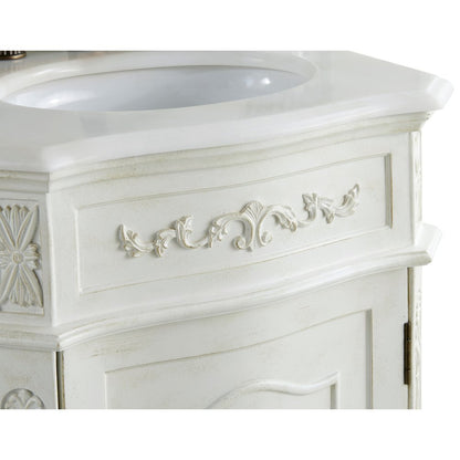 21 inch Single Bathroom vanity in Antique White