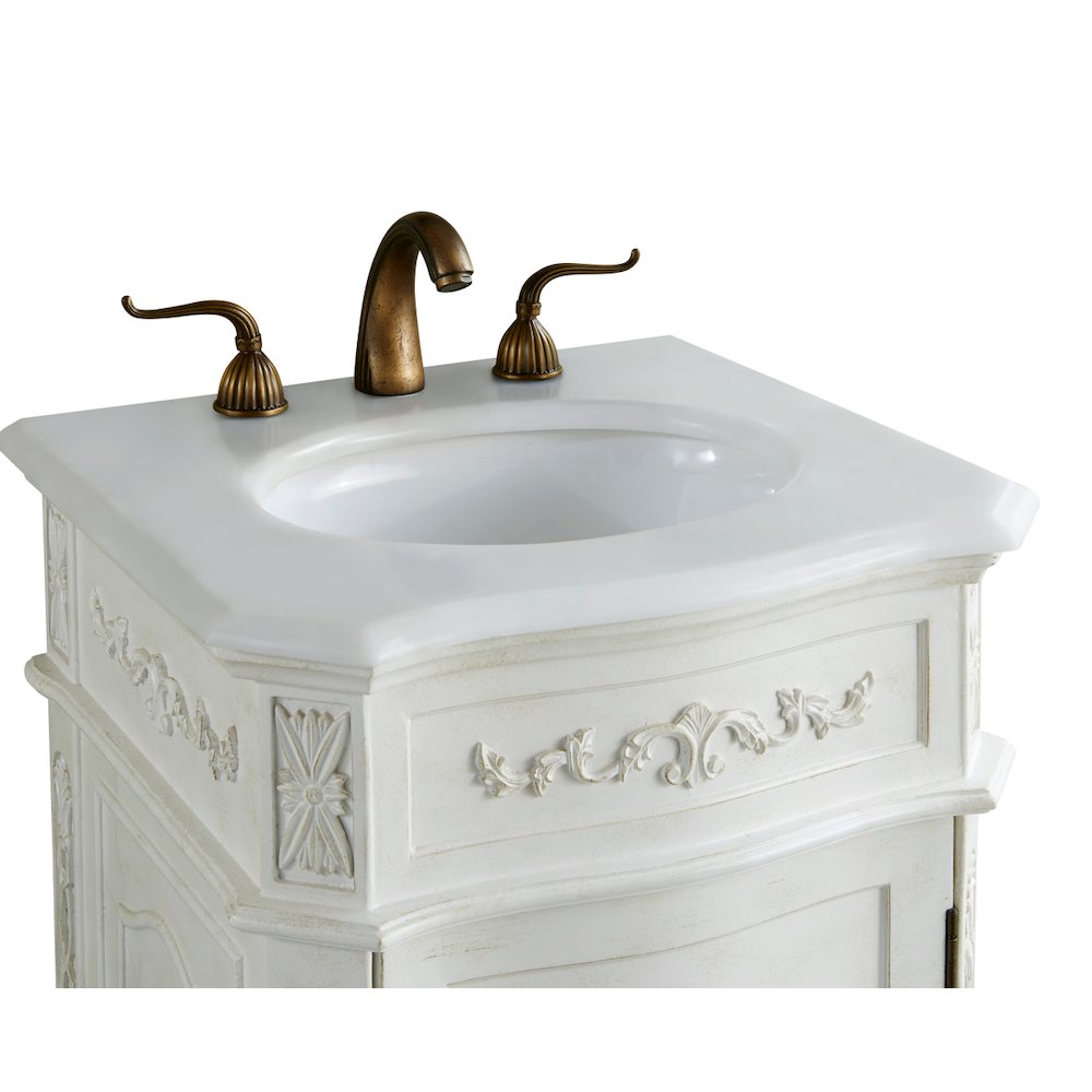 21 inch Single Bathroom vanity in Antique White