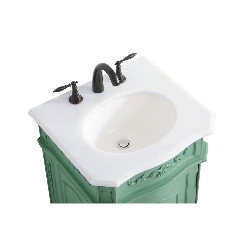 21 inch Single Bathroom vanity in vintage mint