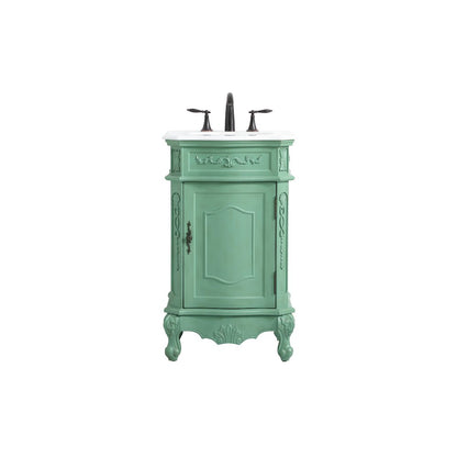 21 inch Single Bathroom vanity in vintage mint
