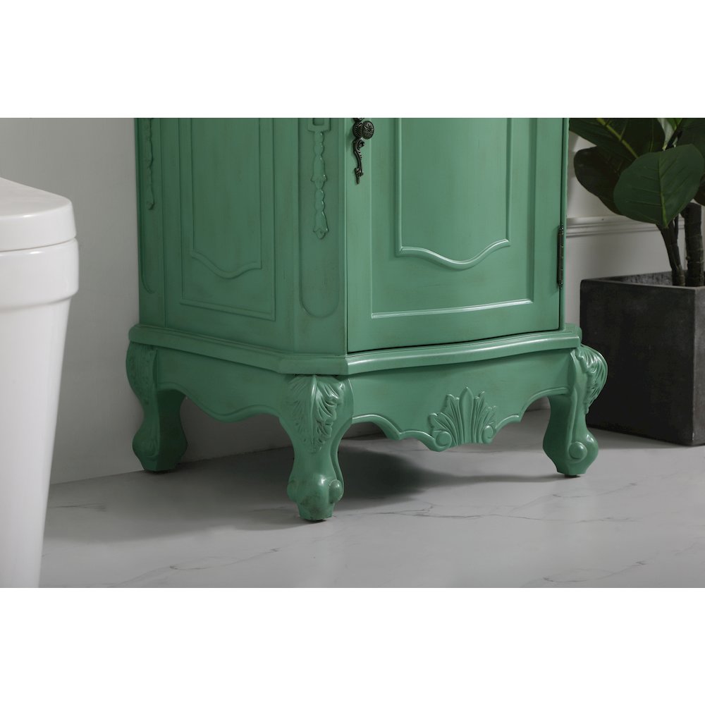 21 inch Single Bathroom vanity in vintage mint