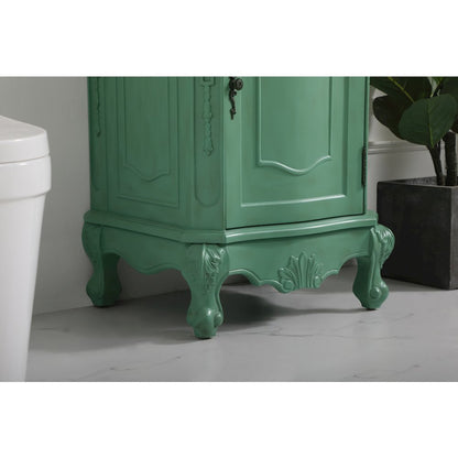 21 inch Single Bathroom vanity in vintage mint