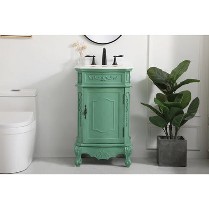 21 inch Single Bathroom vanity in vintage mint