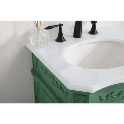 21 inch Single Bathroom vanity in vintage mint
