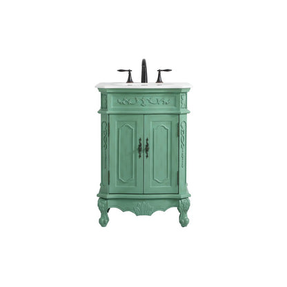 24 inch Single Bathroom vanity in vintage mint