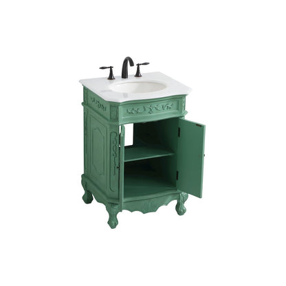 24 inch Single Bathroom vanity in vintage mint