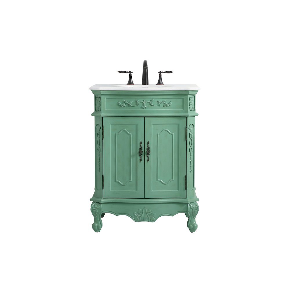27 inch Single Bathroom vanity in vintage mint