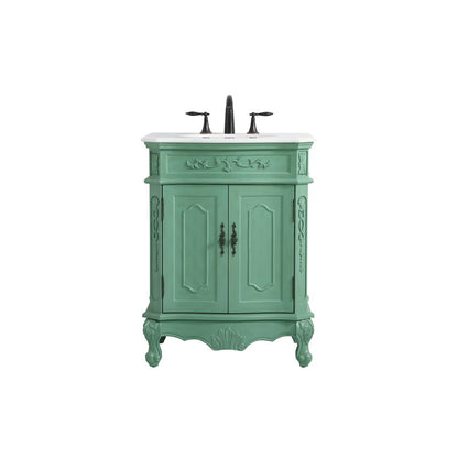 27 inch Single Bathroom vanity in vintage mint