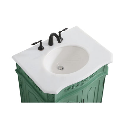 27 inch Single Bathroom vanity in vintage mint