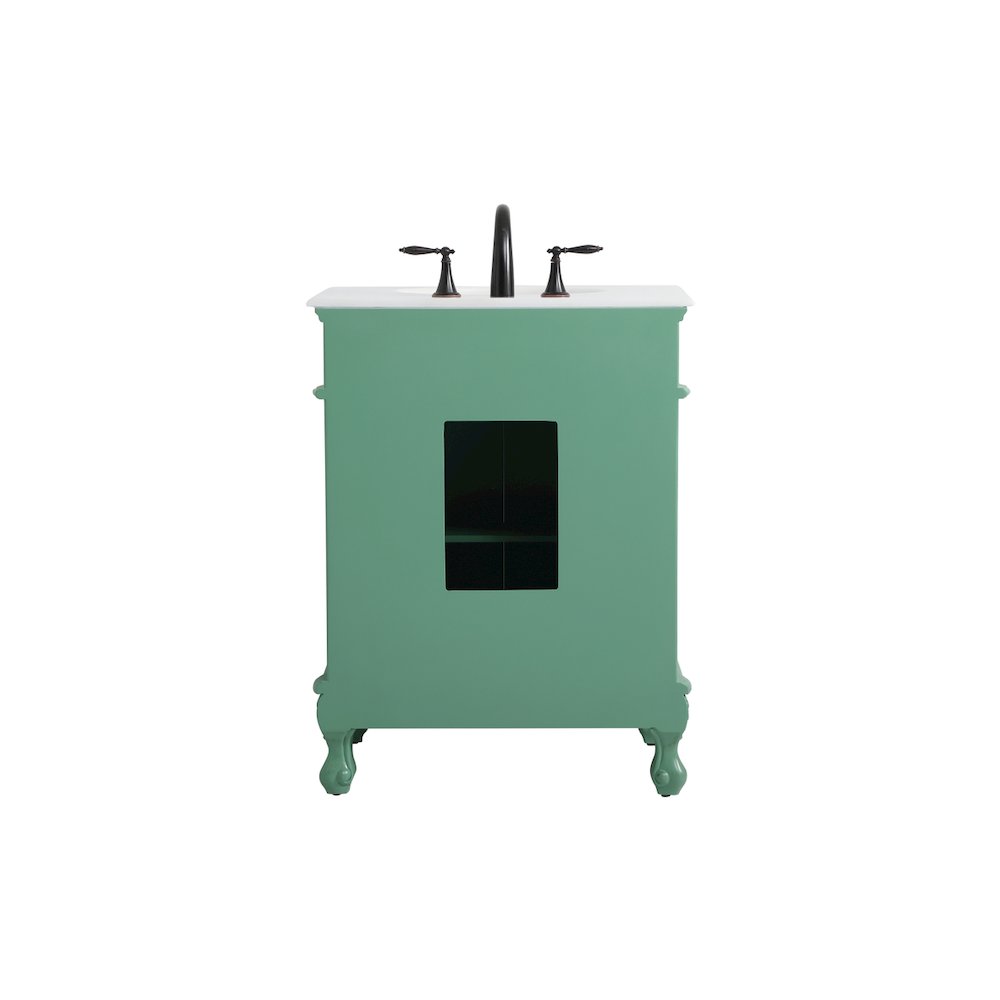 27 inch Single Bathroom vanity in vintage mint