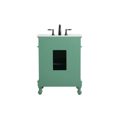 27 inch Single Bathroom vanity in vintage mint