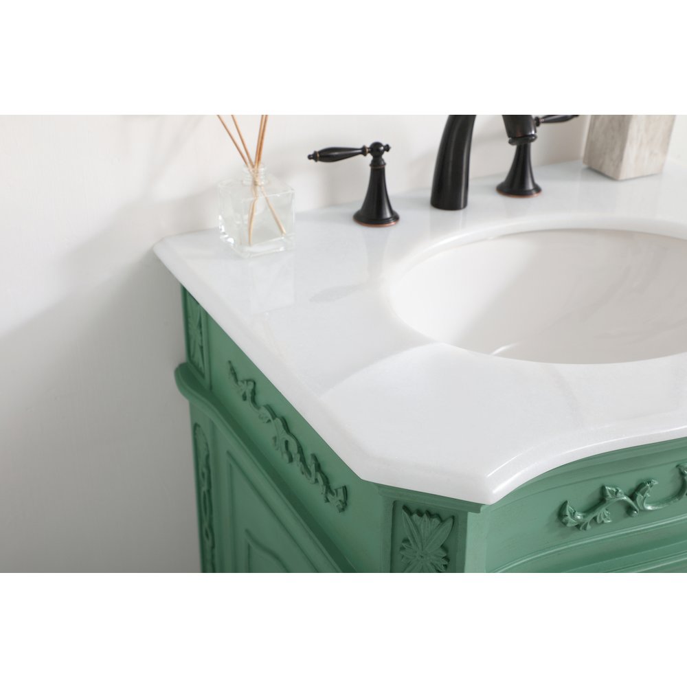 27 inch Single Bathroom vanity in vintage mint