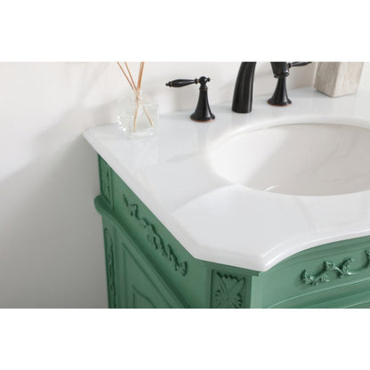 27 inch Single Bathroom vanity in vintage mint