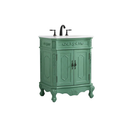 27 inch Single Bathroom vanity in vintage mint