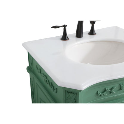 27 inch Single Bathroom vanity in vintage mint