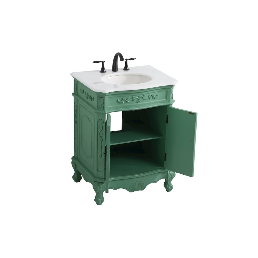 27 inch Single Bathroom vanity in vintage mint