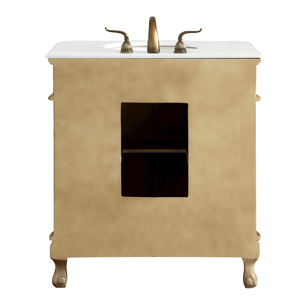 32 inch Single Bathroom vanity in Antique Beige