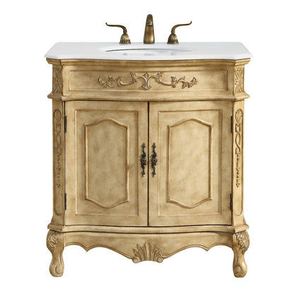 32 inch Single Bathroom vanity in Antique Beige