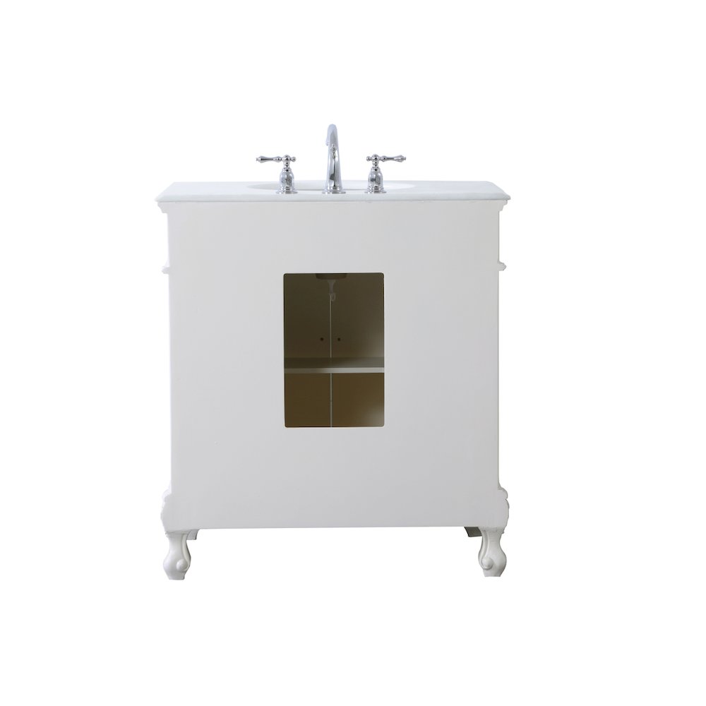 32 inch Single Bathroom vanity in antique white