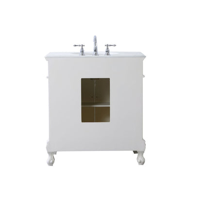 32 inch Single Bathroom vanity in antique white