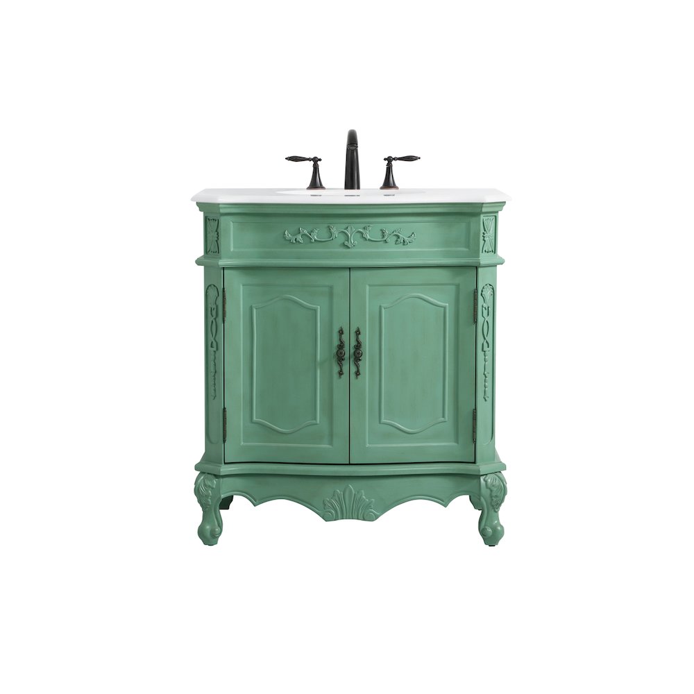 32 inch Single Bathroom vanity in vintage mint