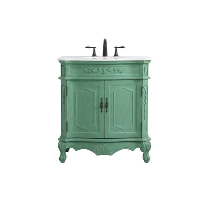 32 inch Single Bathroom vanity in vintage mint