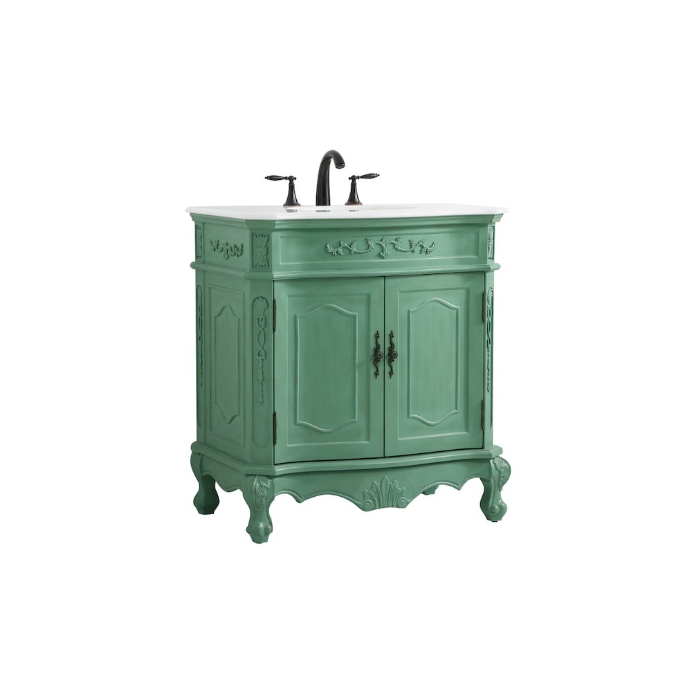 32 inch Single Bathroom vanity in vintage mint
