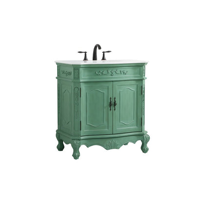 32 inch Single Bathroom vanity in vintage mint