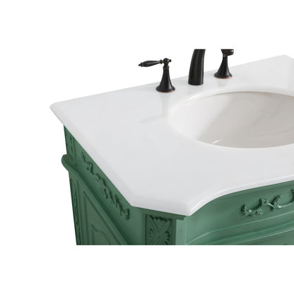32 inch Single Bathroom vanity in vintage mint