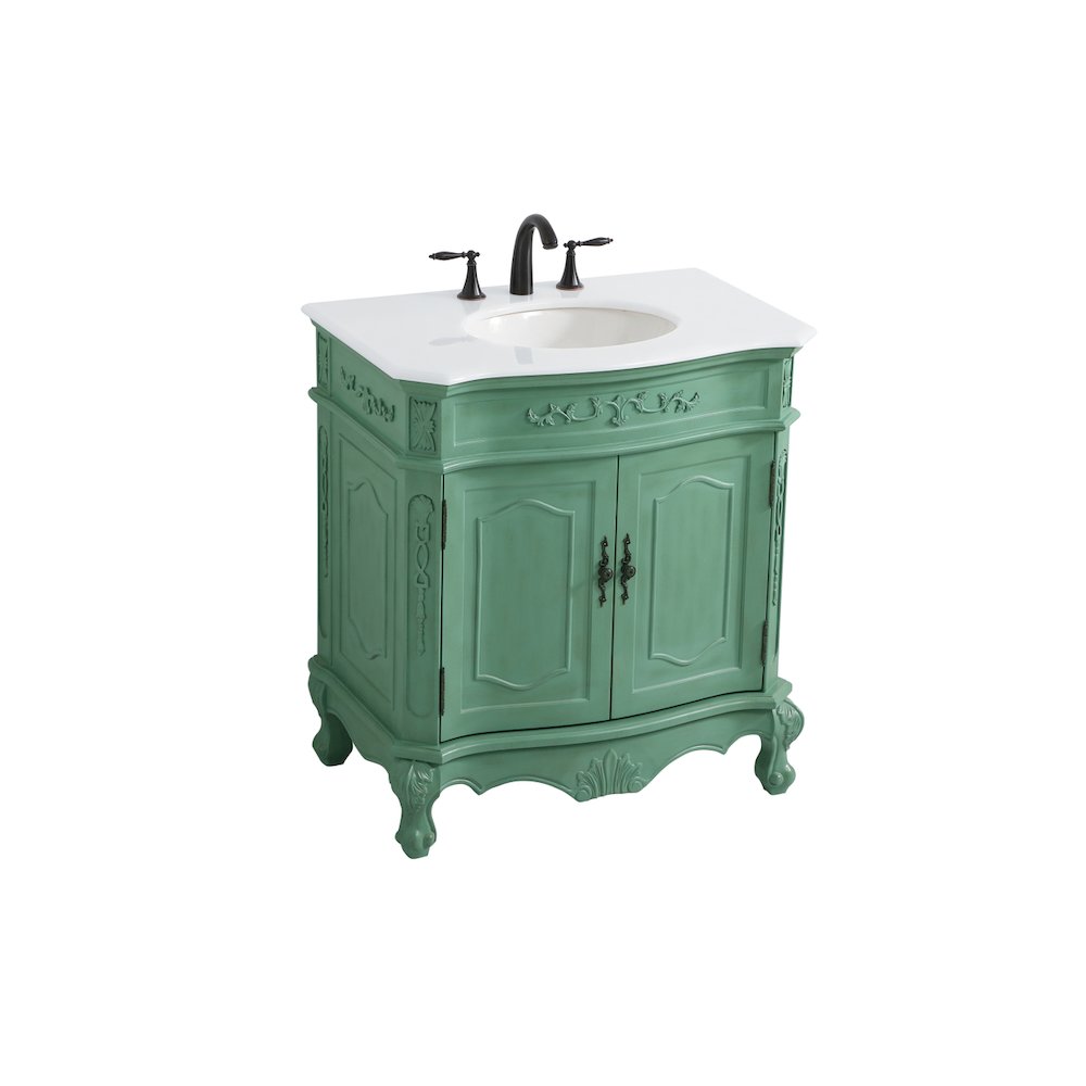 32 inch Single Bathroom vanity in vintage mint