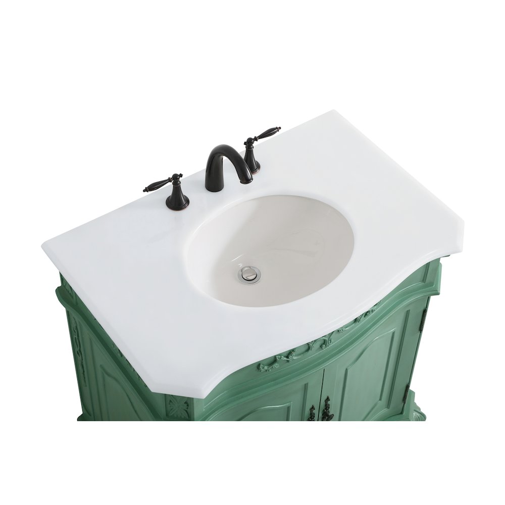 32 inch Single Bathroom vanity in vintage mint