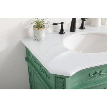 32 inch Single Bathroom vanity in vintage mint