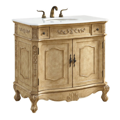 36 inch Single Bathroom vanity in Antique Beige