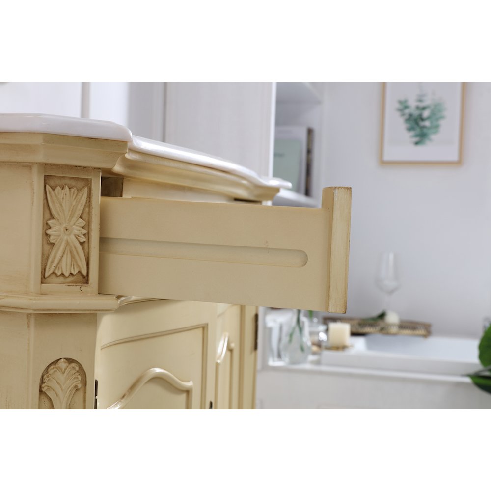 36 inch Single Bathroom vanity in light antique beige