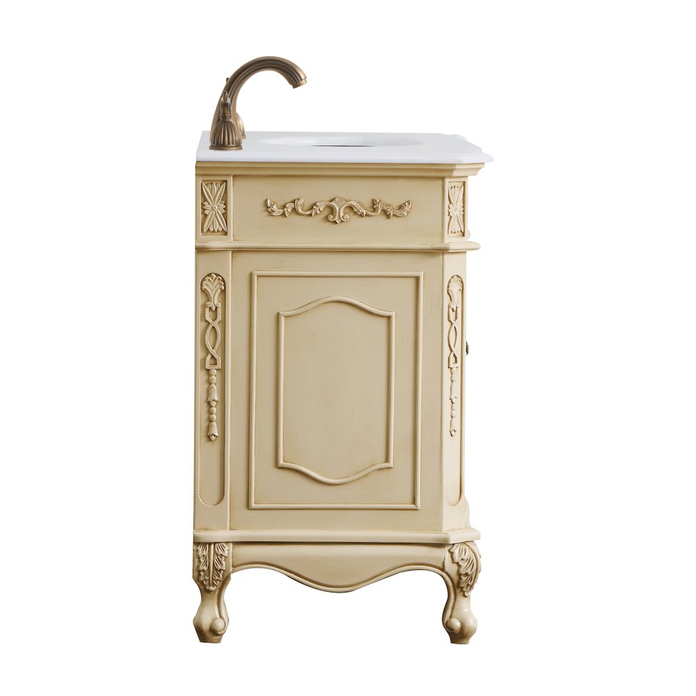 36 inch Single Bathroom vanity in light antique beige