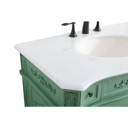 36 inch Single Bathroom vanity in vintage mint