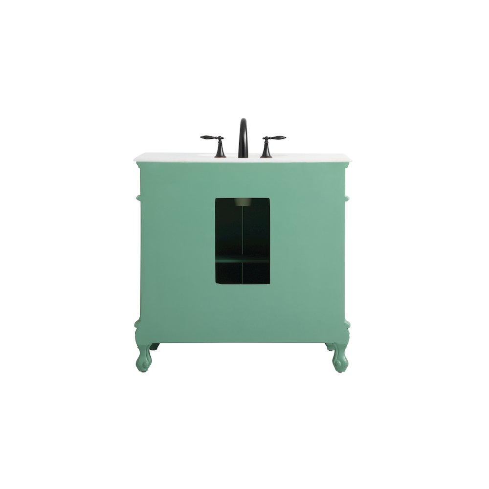 36 inch Single Bathroom vanity in vintage mint